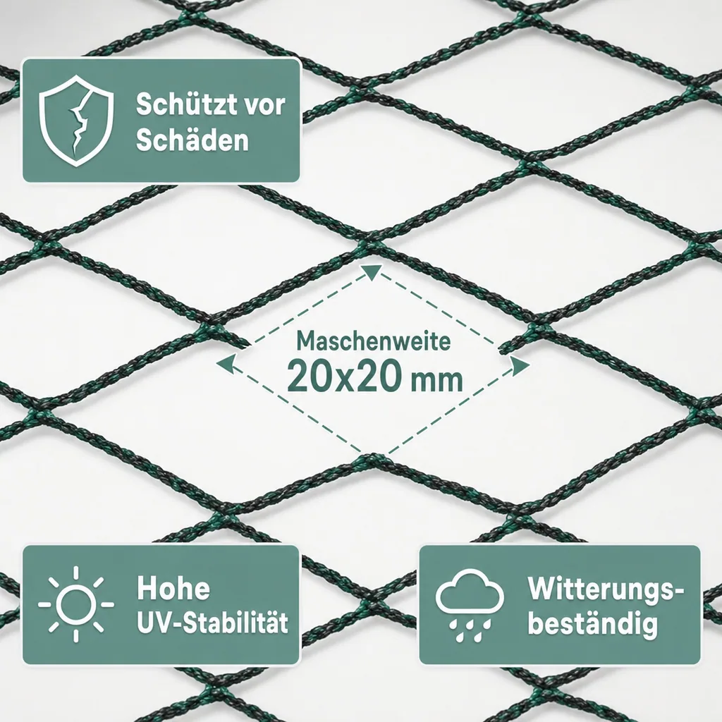 Teichschutznetz 6 m x 10 m (60m²)