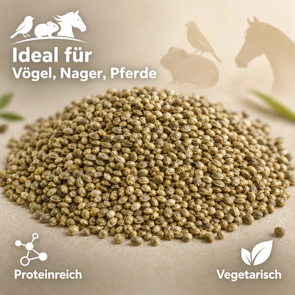 Hanfsaat 10kg für Vögel, Nager und Pferde