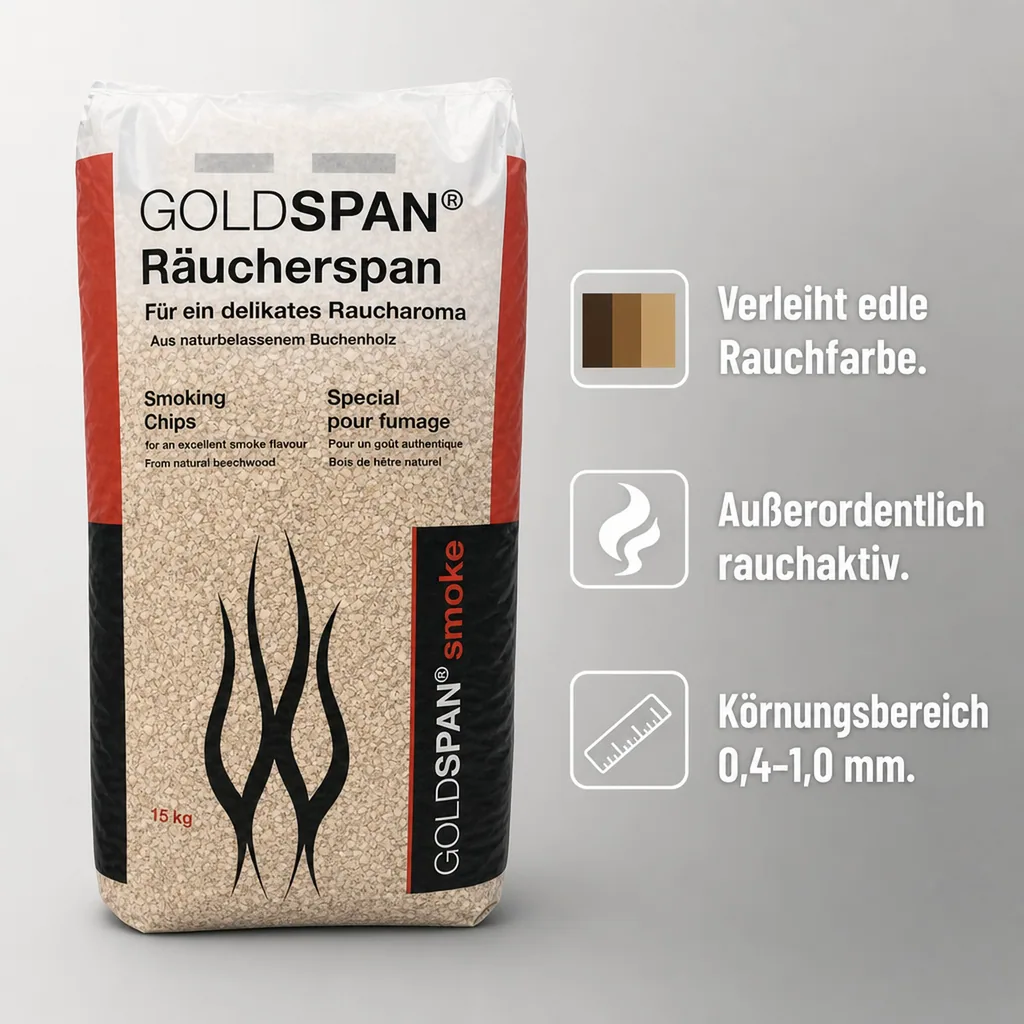 15 kg Räucherspäne Goldspan B 5/10 0,4-1,0 mm