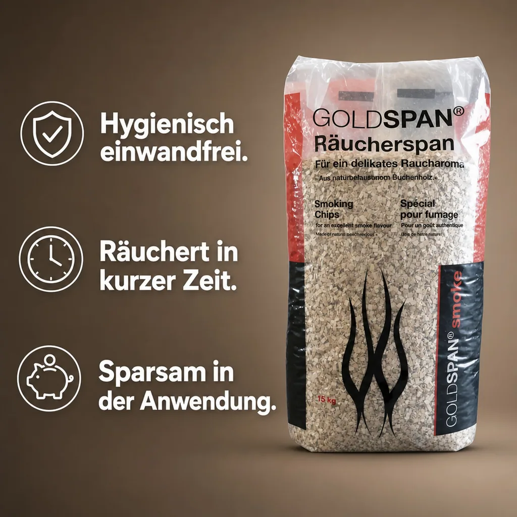 15 kg Räucherspäne Goldspan B 5/10 0,4-1,0 mm