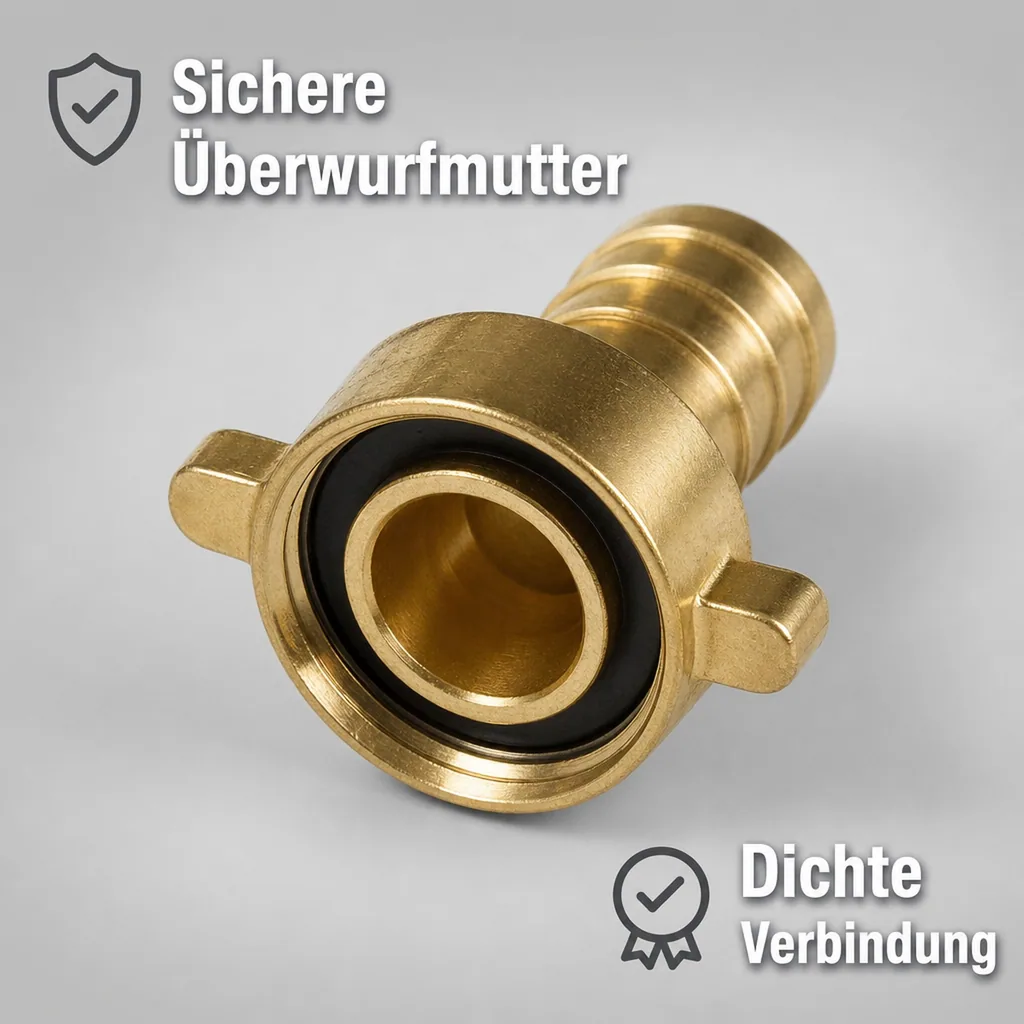 2/3 Schlauchverschraubung Messing 1" IG - 25 mm