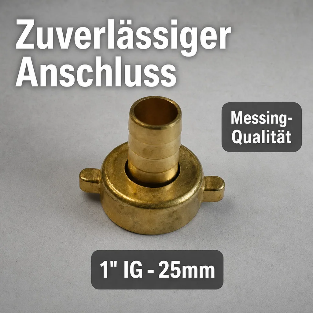 2/3 Schlauchverschraubung Messing 1" IG - 25 mm