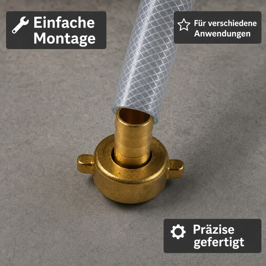 2/3 Schlauchverschraubung Messing 1" IG - 25 mm