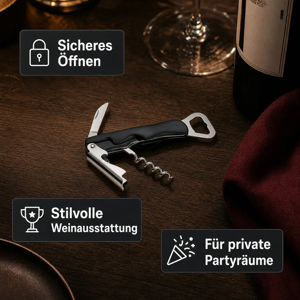 Kellnermesser, Sommeliermesser, verchromt, 13,5 cm