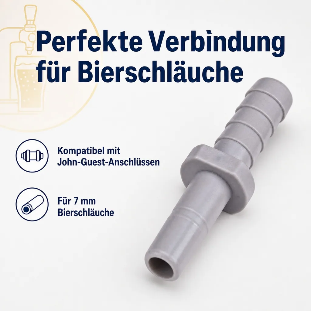 Steckdorn 3/8 Zoll für 7 mm Bierschlauch