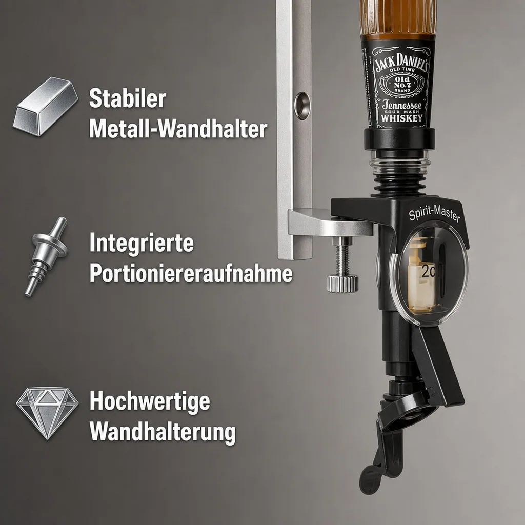 JACK DANIEL'S Flaschenhalter, Flaschen Wandhalterung, Wandhalter für 3 Liter Flasch