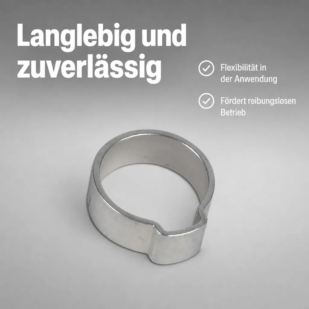 1-Ohr-Schlauchklemme für NW 7 mm, verzinkt