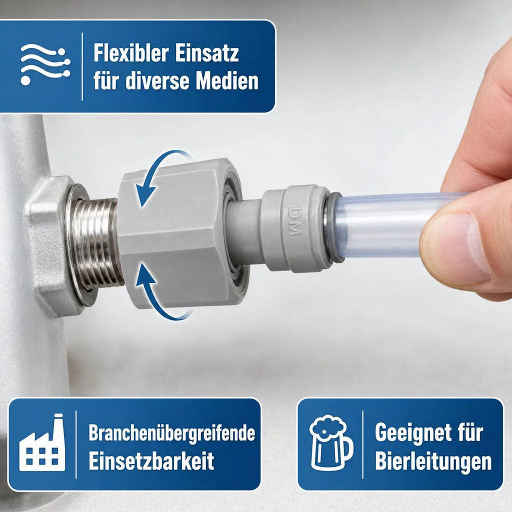 Adapter 5/8" für 3/8" Schläuche Aufschraub Verbinder