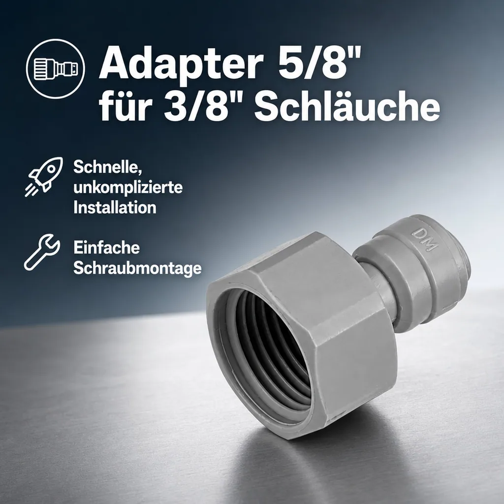 Adapter 5/8" für 3/8" Schläuche Aufschraub Verbinder