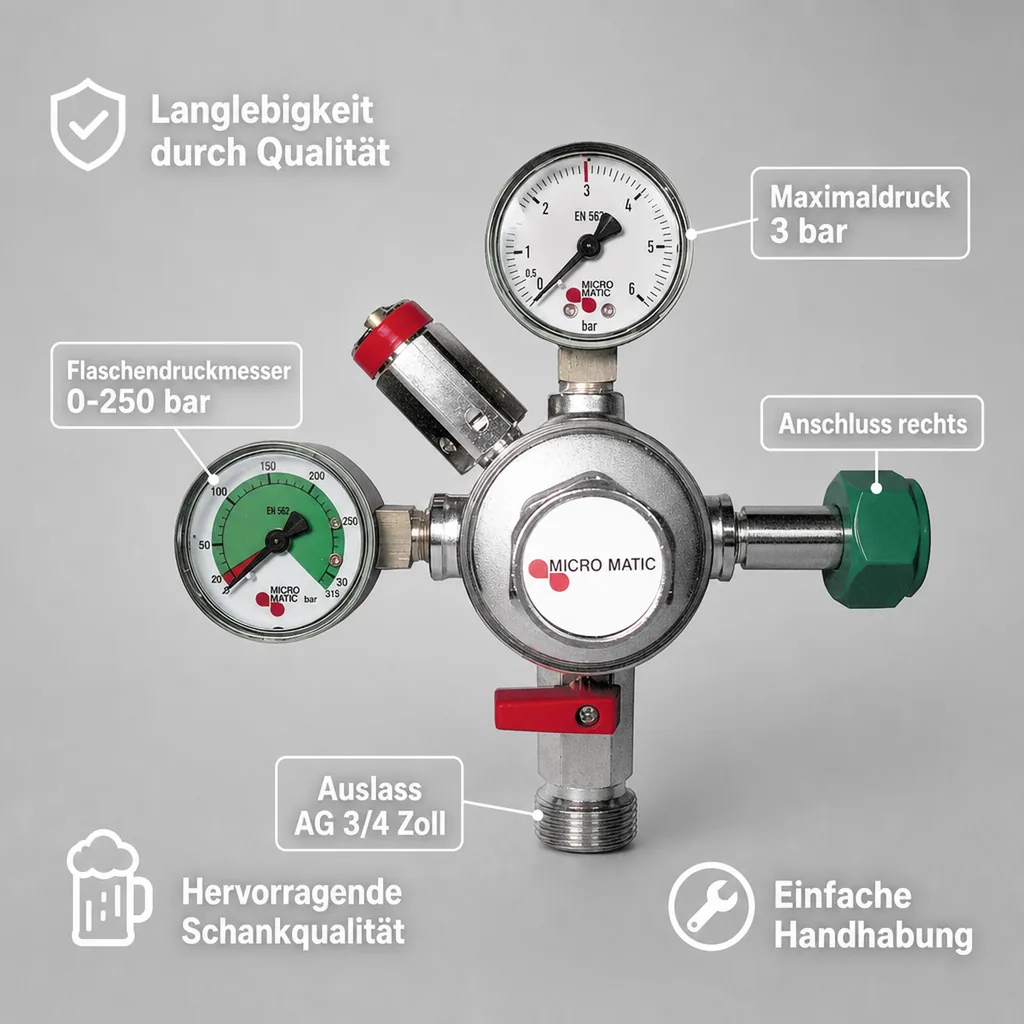 Druckminderer Co2 Micro-Matic - Bier Zapfanlage
