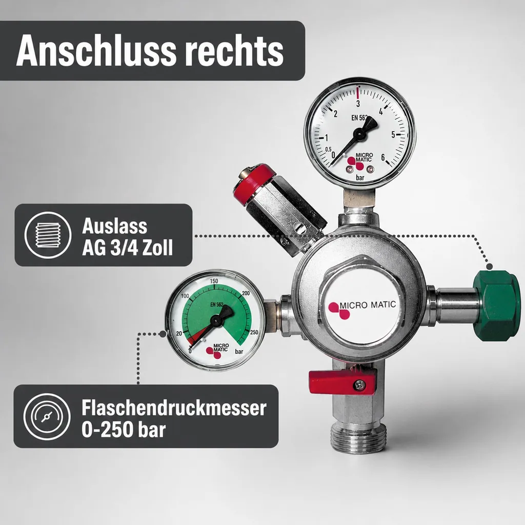 Druckminderer Co2 Micro-Matic - Bier Zapfanlage