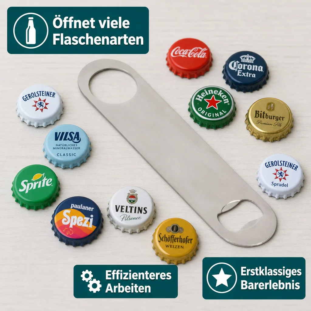 Flaschenöffner, Bieröffner - Speed Opener, Profi-Qualität für Gastronomie & Bar