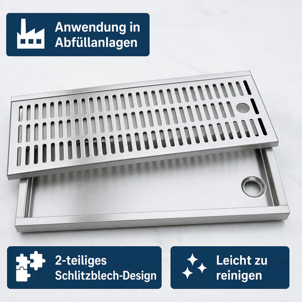 Tropfblech, Abtropfblech, Tropfschale - 300 x 200 x 27 mm