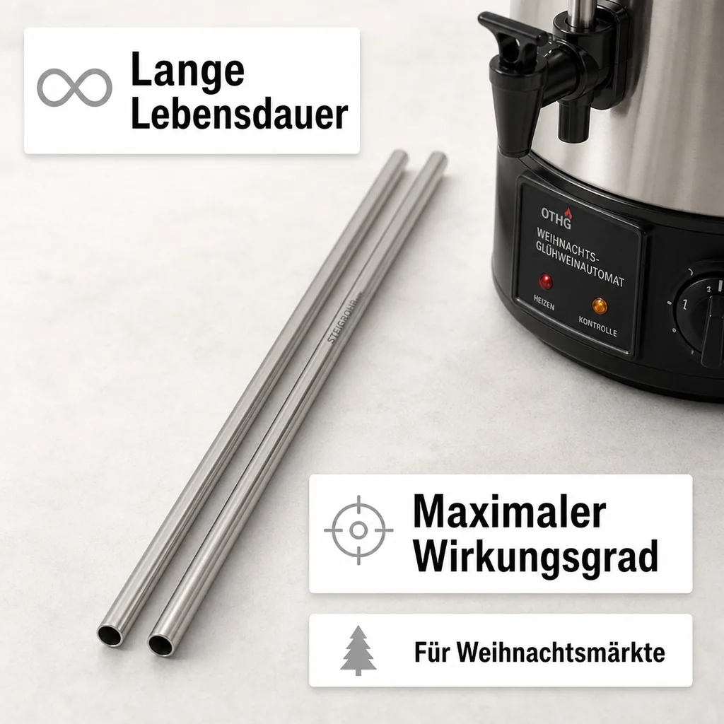 Steigrohr 11x0,5mm für Glühweingerät (OTHG, 400mm)