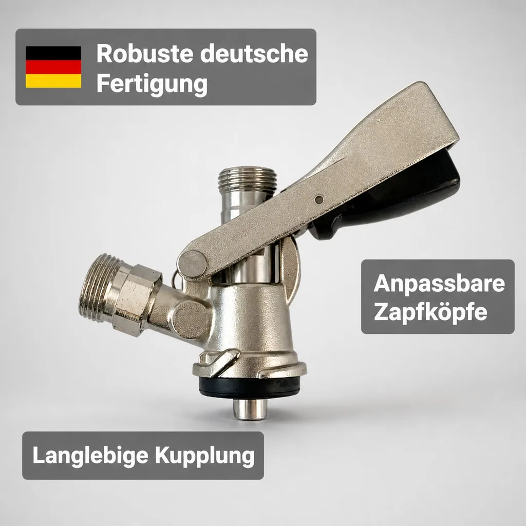 Zapfkopf - Keg Verschluss Korb - Fitting, oberer Ausgang (Kelleranstich)