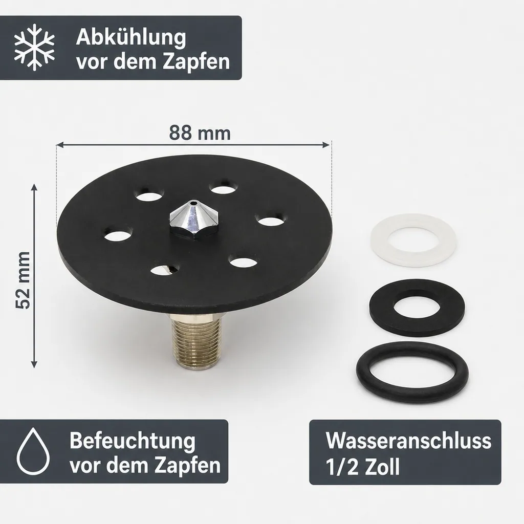 Gläserspüler, Gläserdusche für Tropfblech