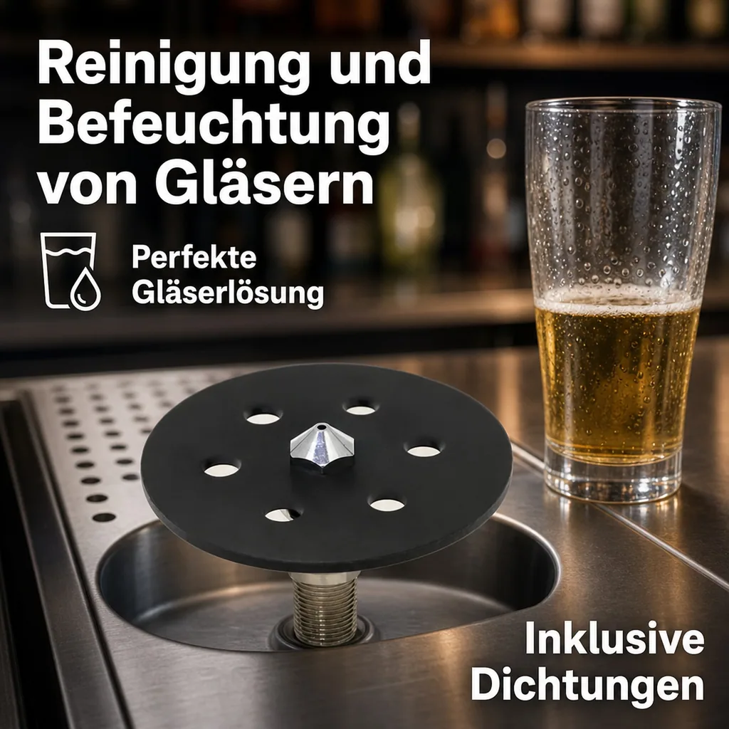 Gläserspüler, Gläserdusche für Tropfblech