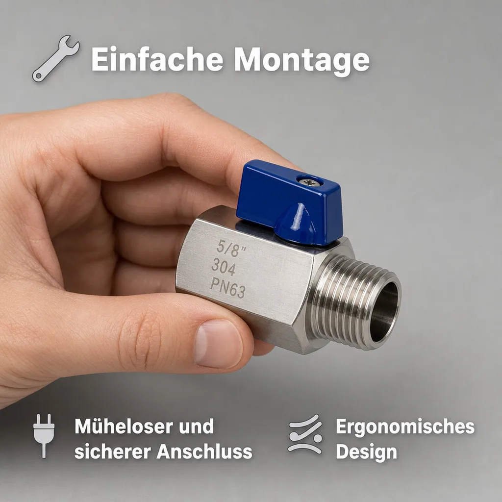 Absperrhahn, Absperrventil, Bierabsperrhahn für Keg-Verschluss