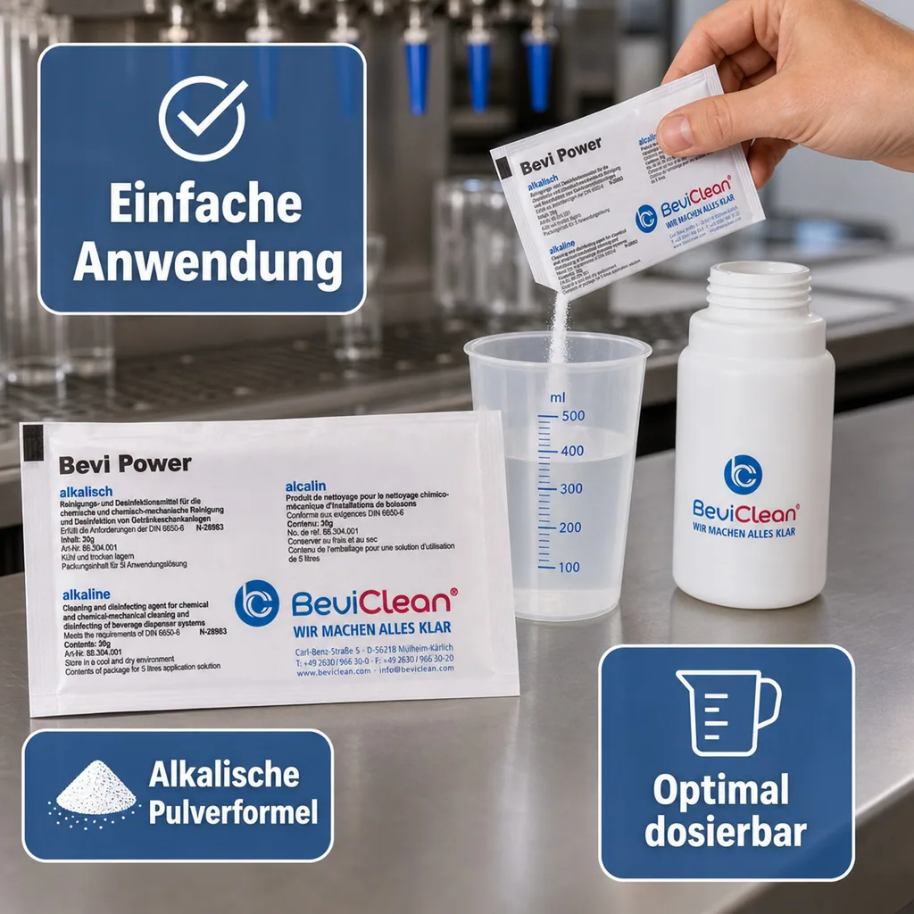 Bevi Power Pulver | Alkalisches Reinigungsmittel für Getränkeleitungen | Preis pro Stück