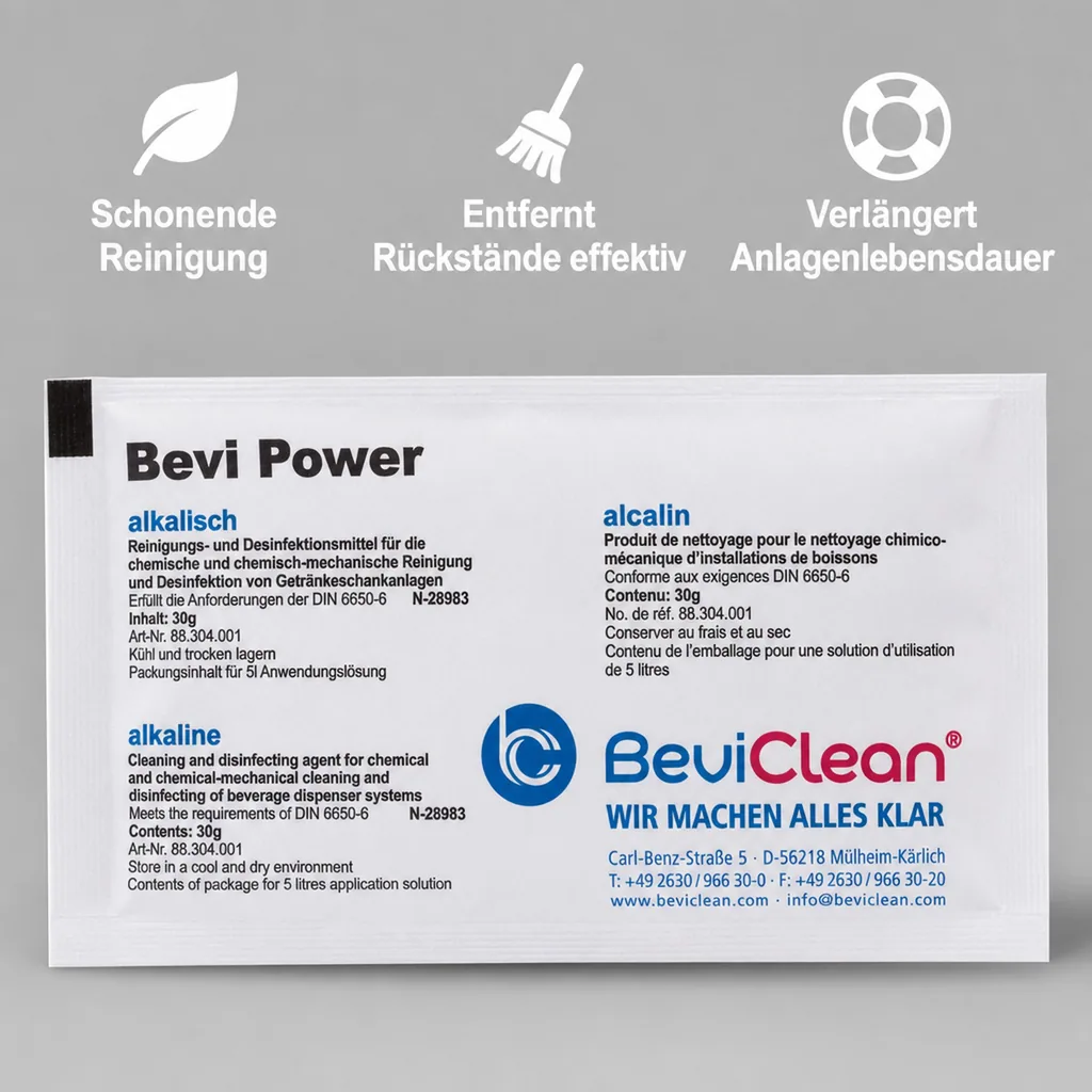 Bevi Power Pulver | Alkalisches Reinigungsmittel für Getränkeleitungen | Preis pro Stück