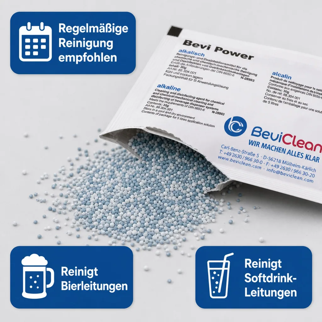 Bevi Power Pulver | Alkalisches Reinigungsmittel für Getränkeleitungen | Preis pro Stück