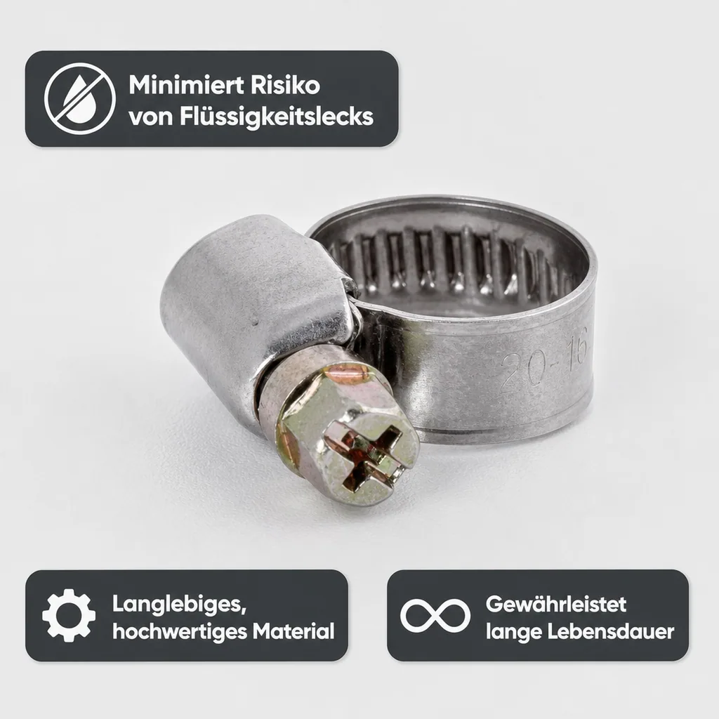 Schneckengewindeschelle für 7mm Schläuche
