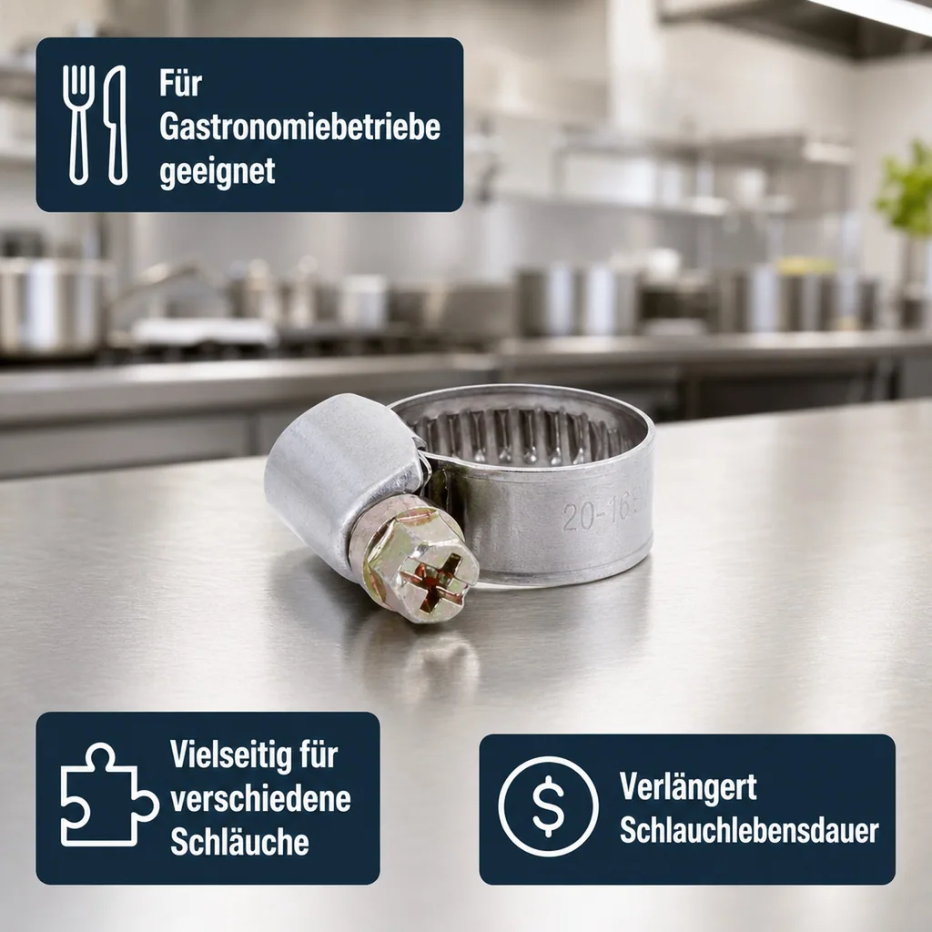 Schneckengewindeschelle für 7mm Schläuche