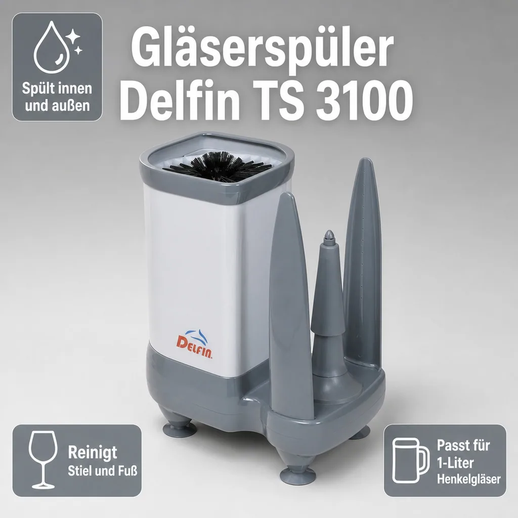 Gläserspüler, Gläserspülgerät - Delfin TS 3100, 1-Topf