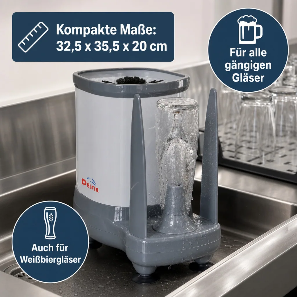 Gläserspüler, Gläserspülgerät - Delfin TS 3100, 1-Topf