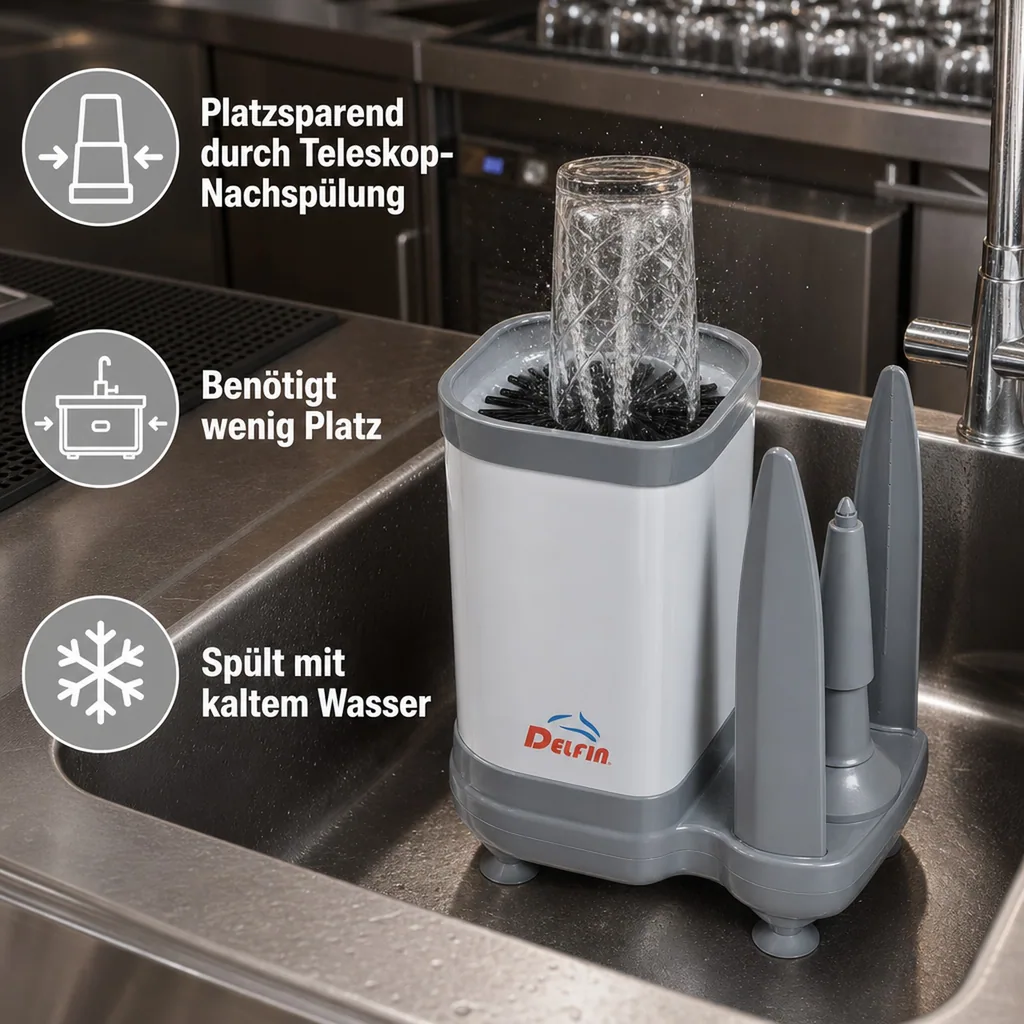 Gläserspüler, Gläserspülgerät - Delfin TS 3100, 1-Topf