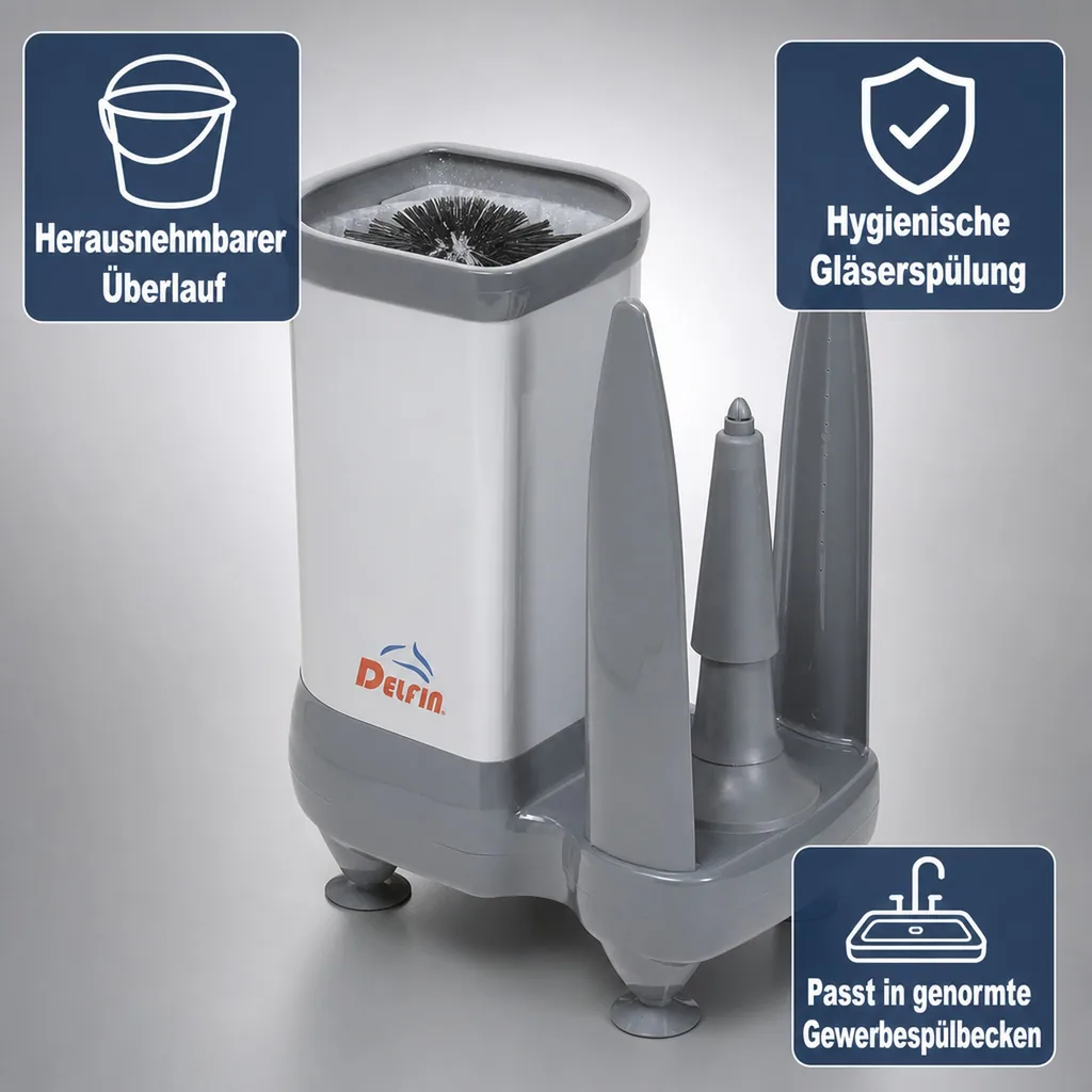 Gläserspüler, Gläserspülgerät - Delfin TS 3100, 1-Topf