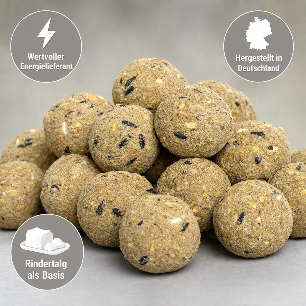 Meisenknödel Premium mit Insekten 100 x ca.90 Gramm ohne Netz