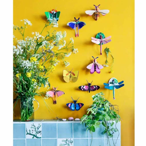 studio ROOF 3D Schmetterling gelb Pappe