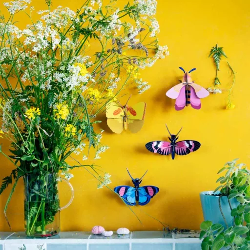 studio ROOF 3D Schmetterling blau Pappe