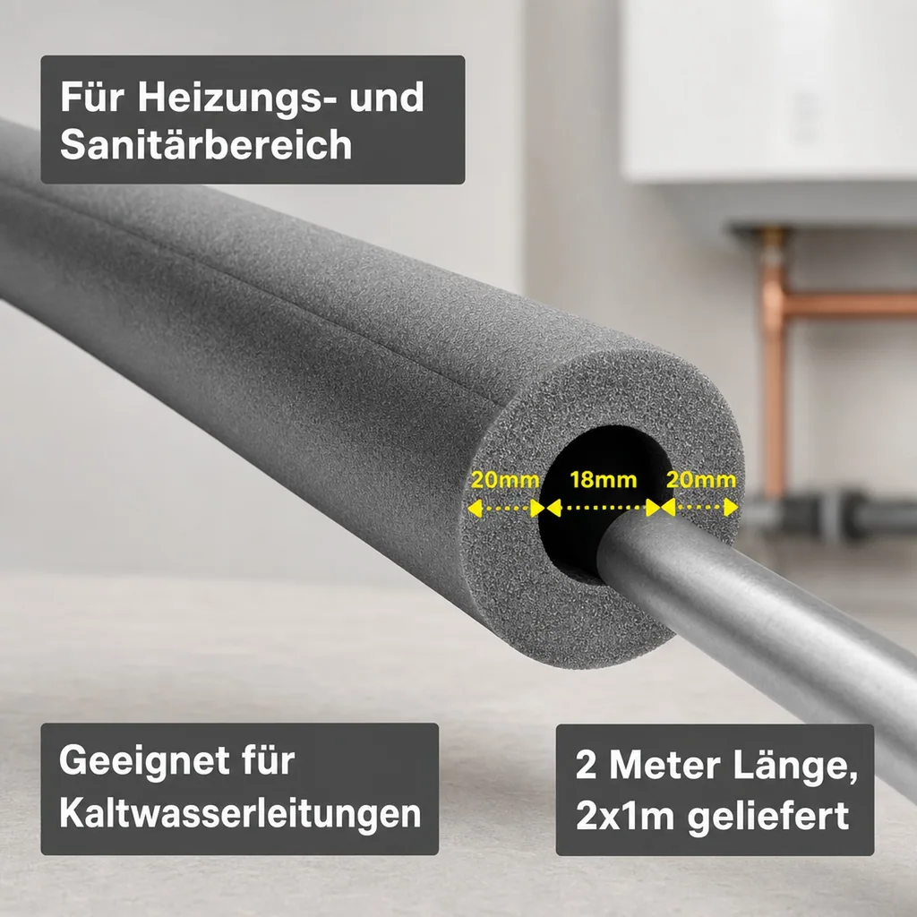 CLIMAFLEX® 2m Isolierschlauch Ø 18 mm x 20 mm Dämmung