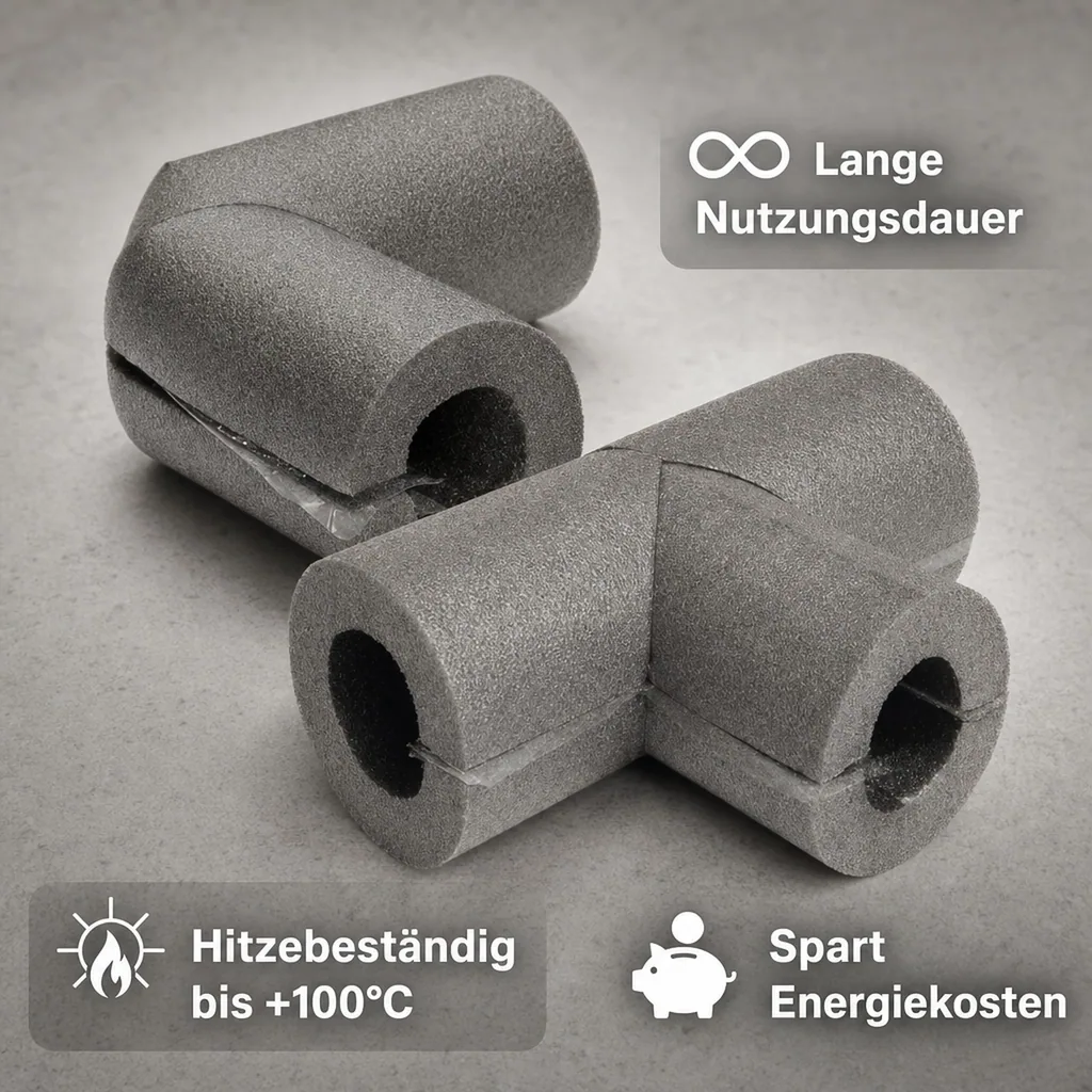 Selbstklebende Dämmung Bogen, 28mm x 13mm, PE