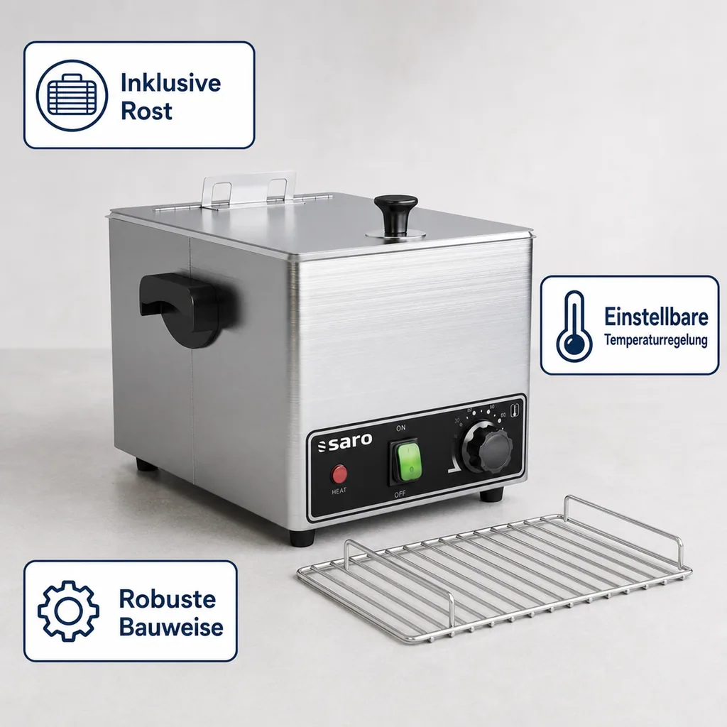 Hot Dog Maker, Hot Dog Maschine, Wurstwärmer - Modell LYRIA, Edelstahl, für schnelle & einfache Hot Dogs