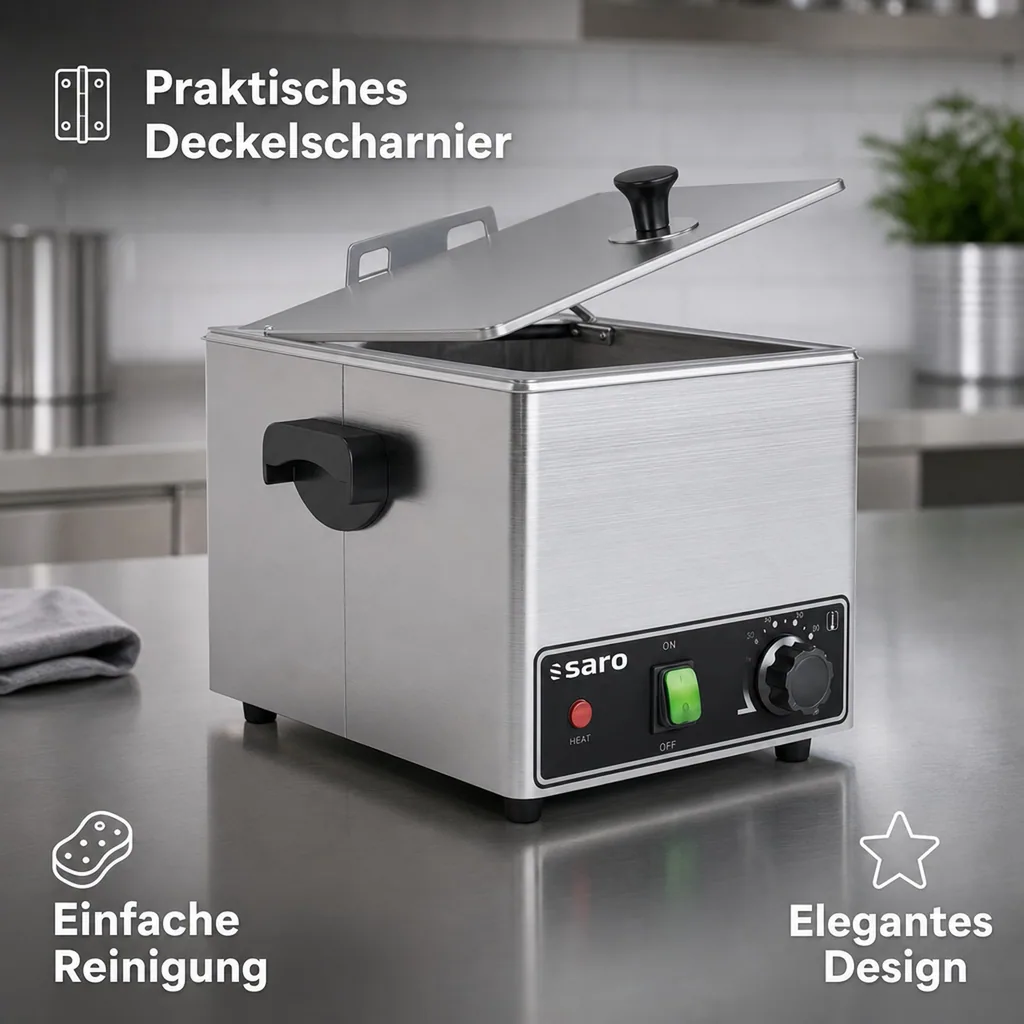 Hot Dog Maker, Hot Dog Maschine, Wurstwärmer - Modell LYRIA, Edelstahl, für schnelle & einfache Hot Dogs
