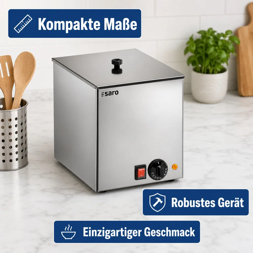 Hot Dog Maker, Bockwurstwärmer, Würstchenwärmer, Hot Dog Steamer - Modell HD 100, Edelstahl