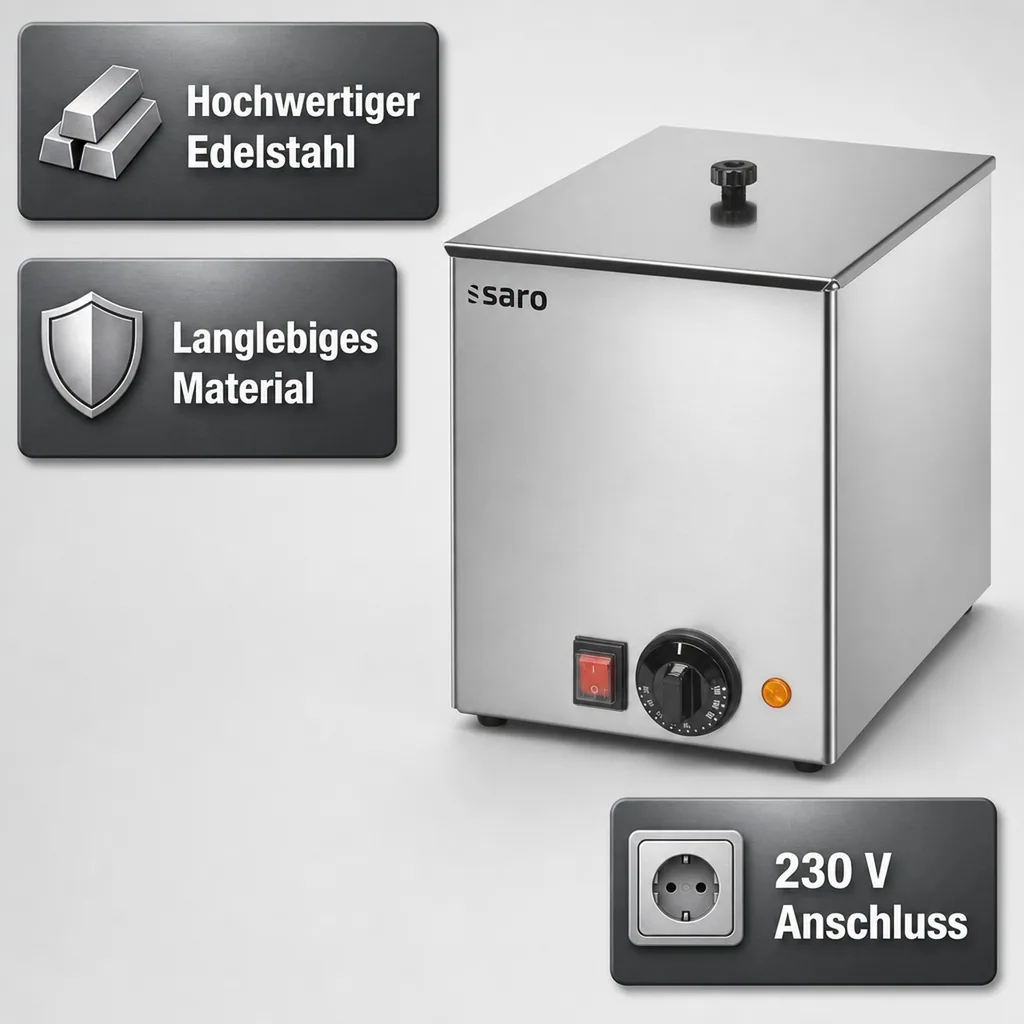 Hot Dog Maker, Bockwurstwärmer, Würstchenwärmer, Hot Dog Steamer - Modell HD 100, Edelstahl