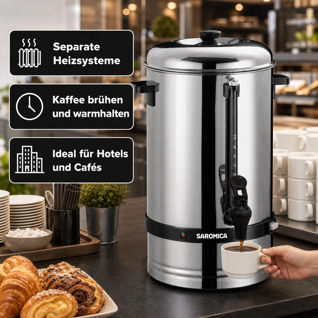 Kaffeemaschine, Filterkaffeemaschine, Rundfilter Kaffeemaschine - SAROMICA 6010