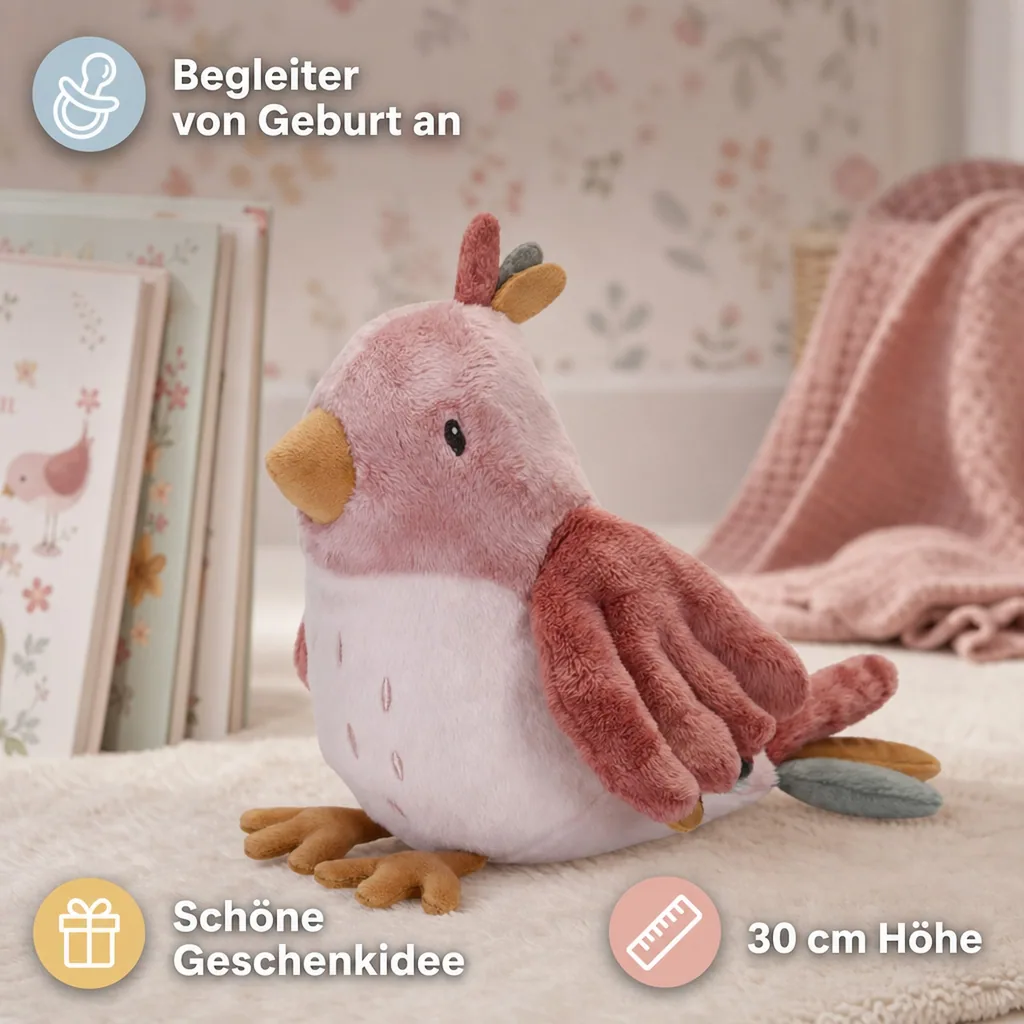 Little Dutch Kuscheltier Vogel Olivia "Flowers & Butterflies" 30 cm
