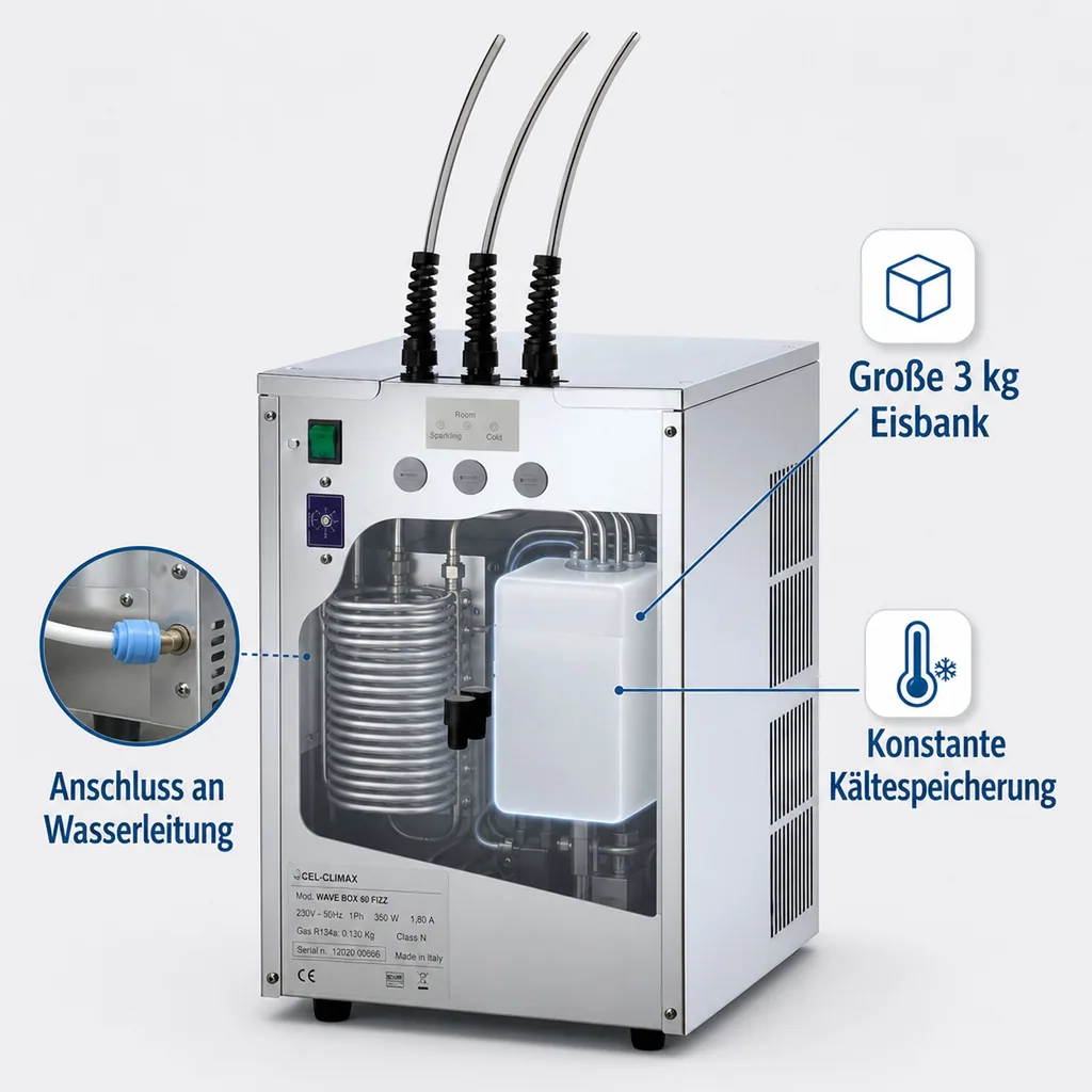 Wassersprudler, Wasserspender, Trinkwassersprudler - Box 60 fizz, Untertheken