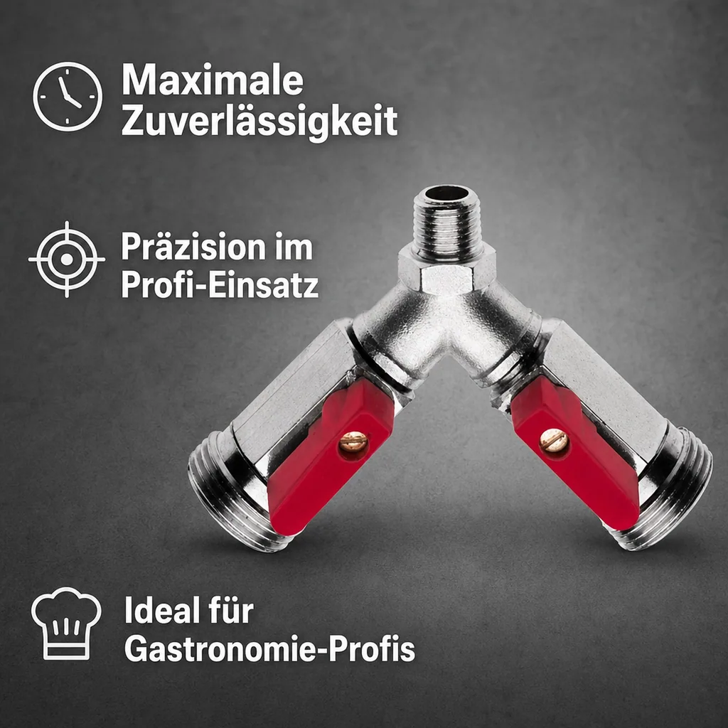 Absperrhahn für Druckminderer 2 - leitig