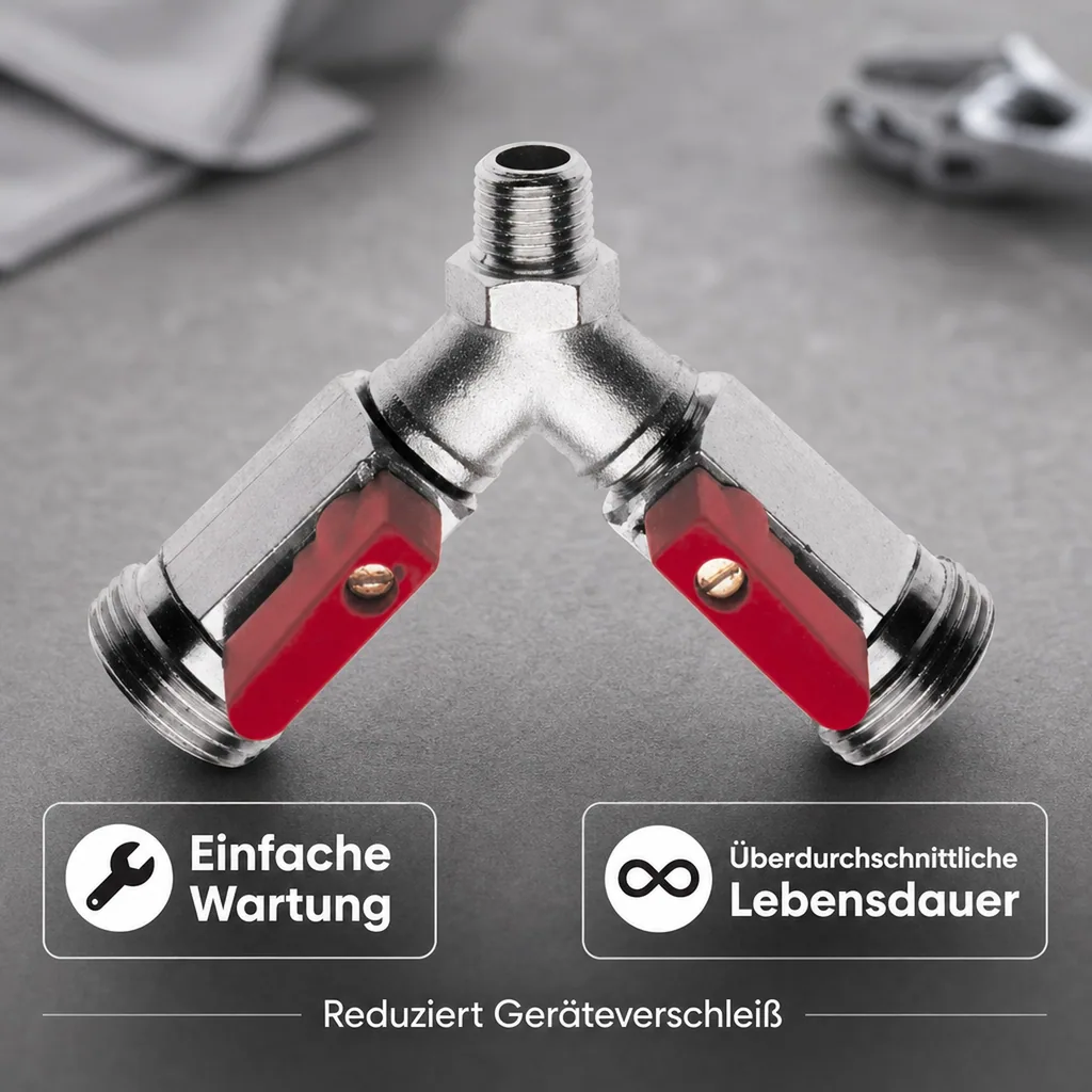 Absperrhahn für Druckminderer 2 - leitig