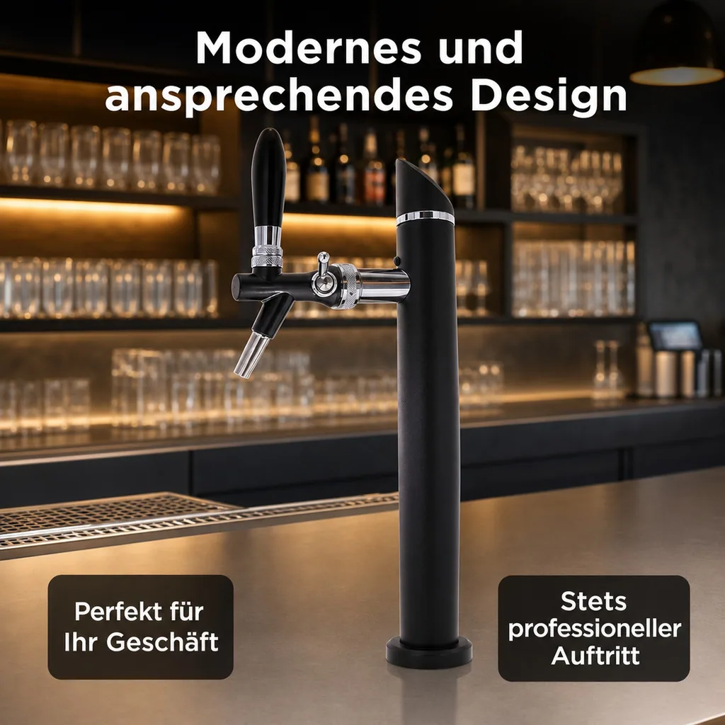 Schanksäule, Bierzapfsäule - Modell Black Tower, CNS, 1-leitig