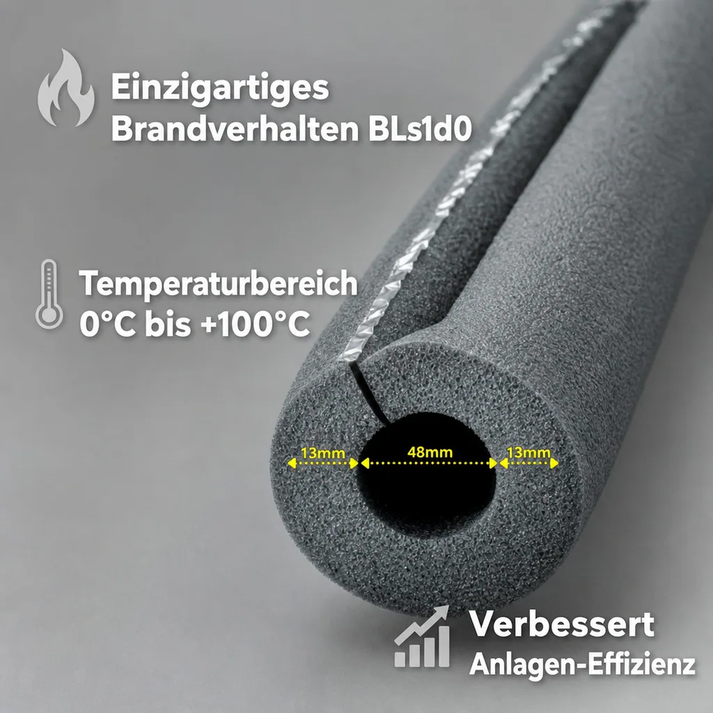 CLIMAFLEX® XT 2m Isolierschlauch Ø 48 mm x 13 mm Dämmung selbstklebend