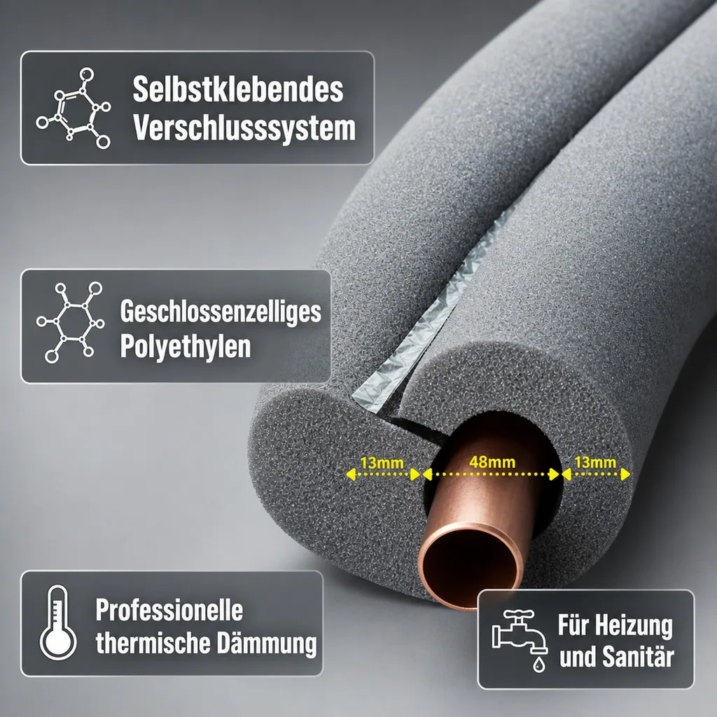 CLIMAFLEX® XT 2m Isolierschlauch Ø 48 mm x 13 mm Dämmung selbstklebend
