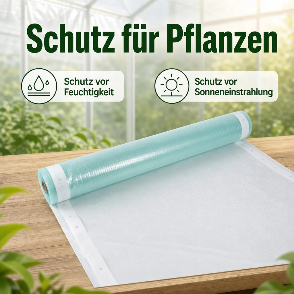 Gitterfolie, Gewächshausfolie, transparent, UV-stabil, wasserdicht
