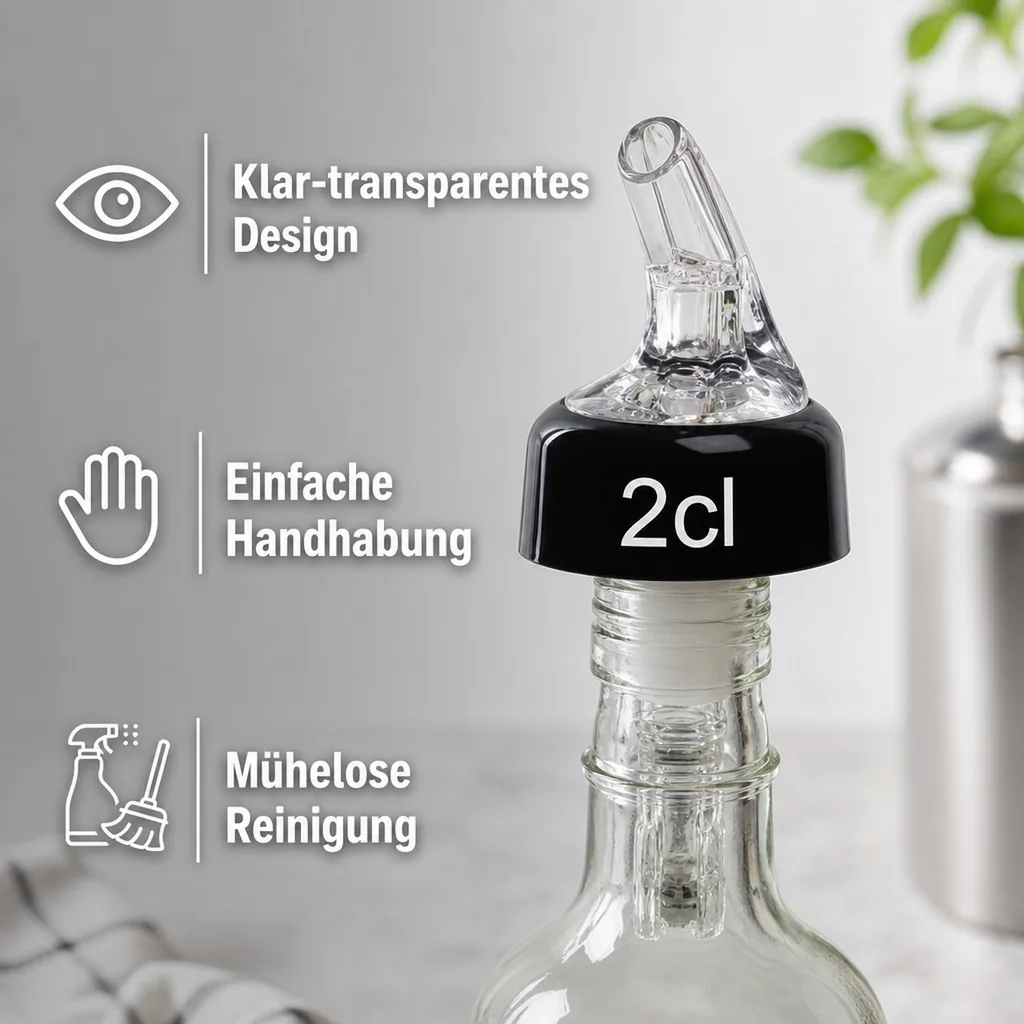 Portionierer, Spirituosen Dosierer - COMPACT, klar-transparent, Ausschankmenge: 40 ml